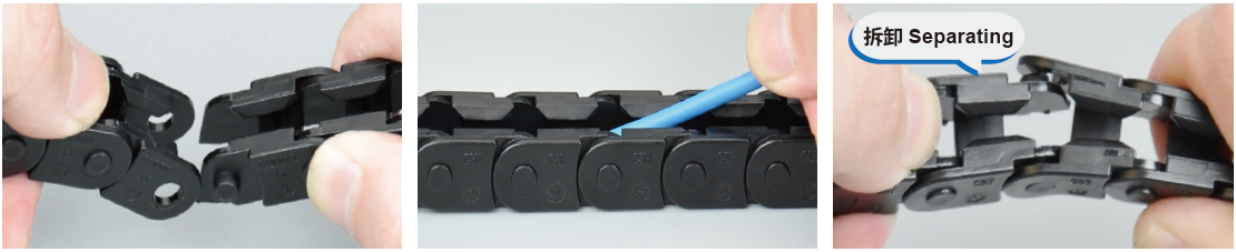 CSB微型易填充电缆拖链安装说明